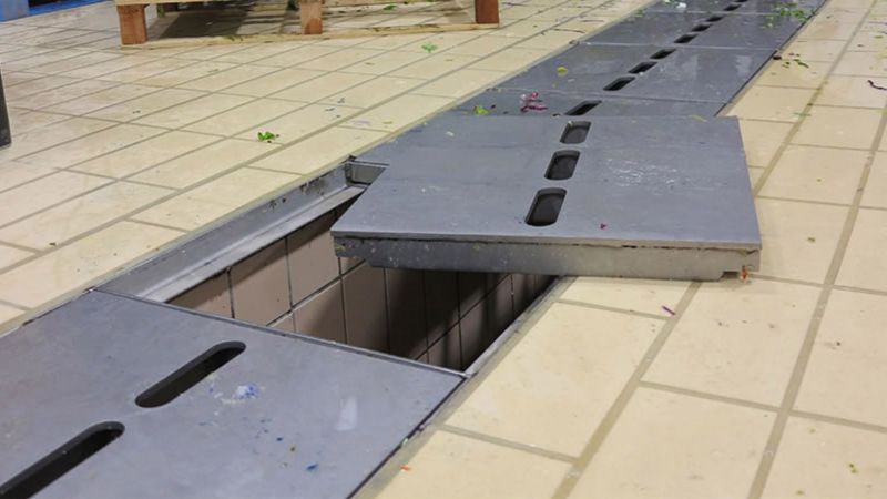 Canalina portagriglia inox per portate eccezionali