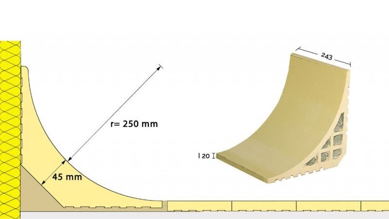 Sguscio in resina raggio 250