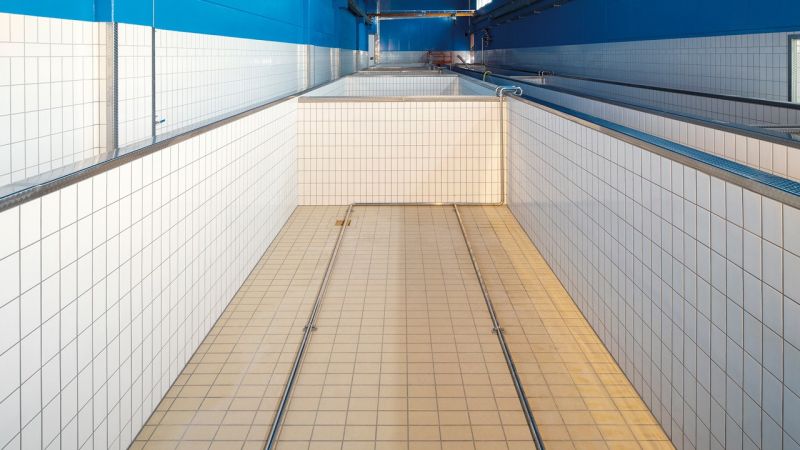 Le piscine delle forme di Grana, Parmigiano Reggiano, e...